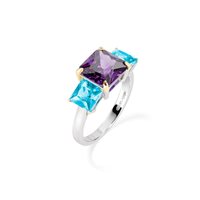 Ring Amen Woman in Silver Zircone RCK3QUBVITU-18 - RCK3QUBVITU-18
